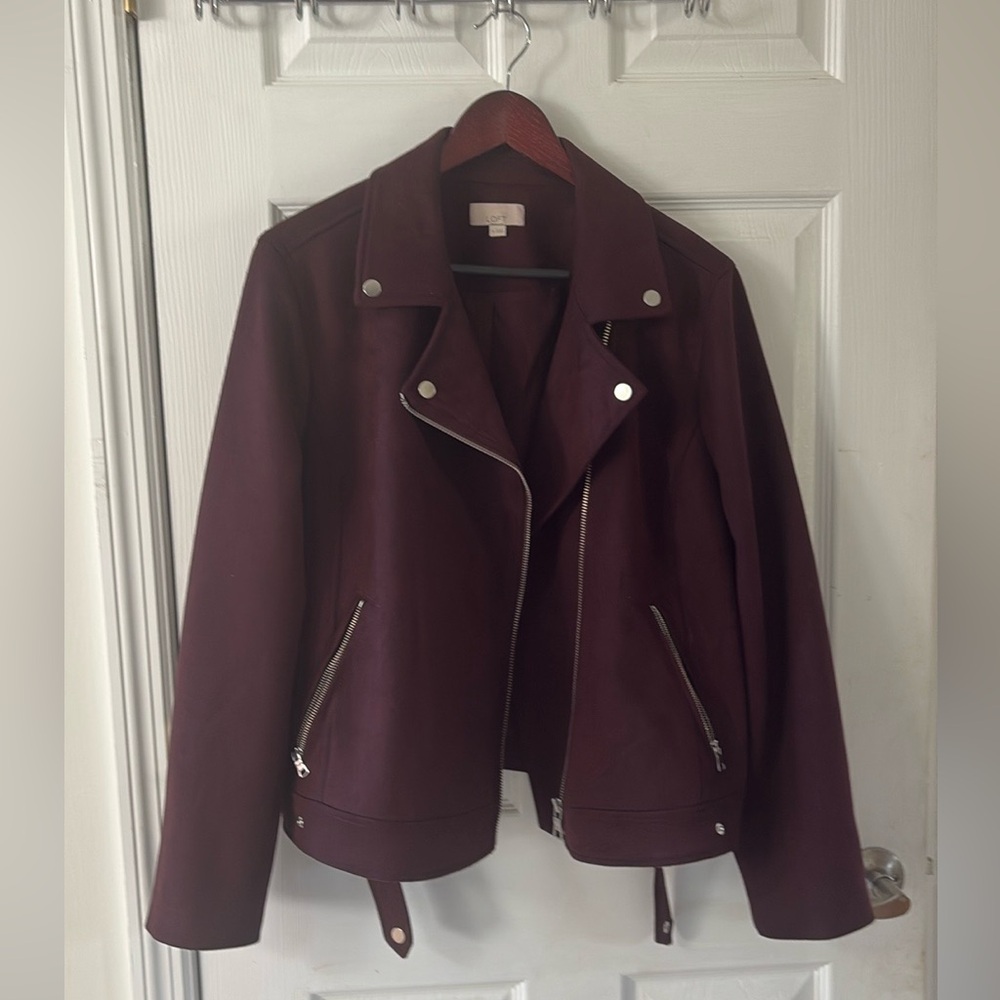 Loft faux suede cropped Jacket with modern appeal